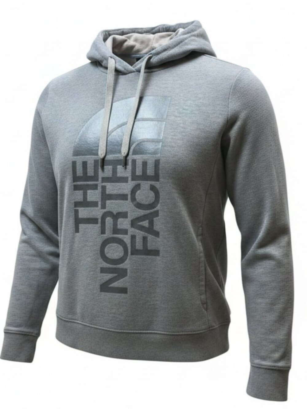 THE NORTH FACE Women's Hoodie Sz L Gray Logo #29T